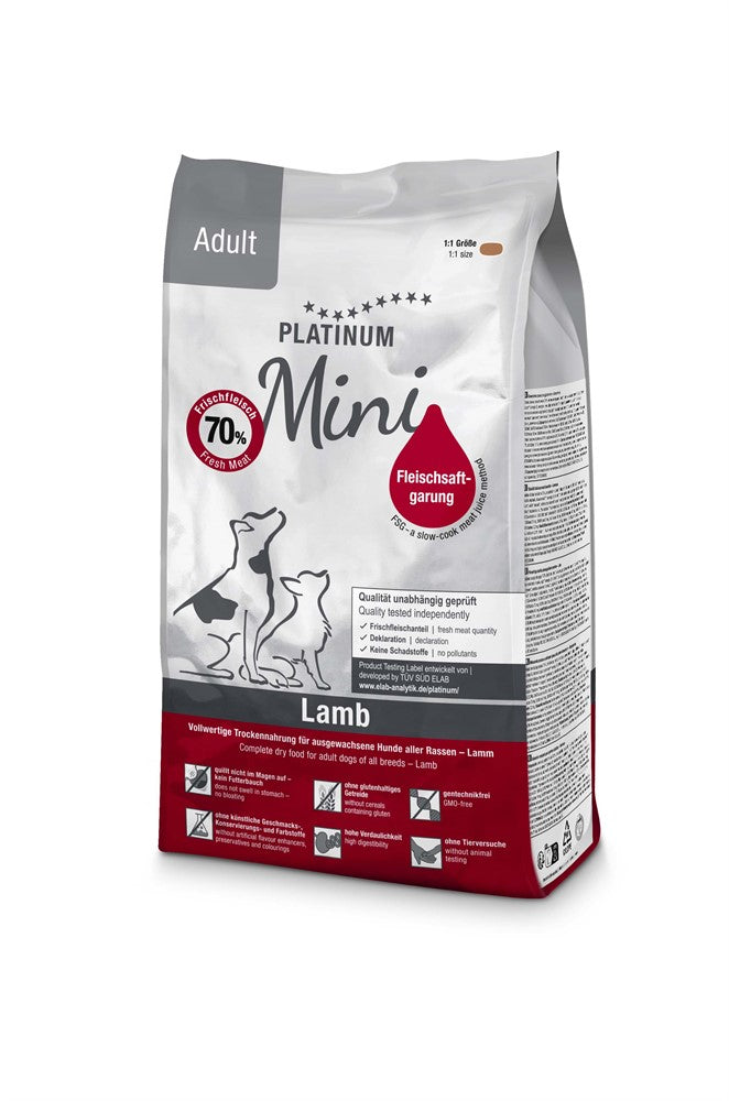 Platinum Mini Adult Lamb+Rice 900g
