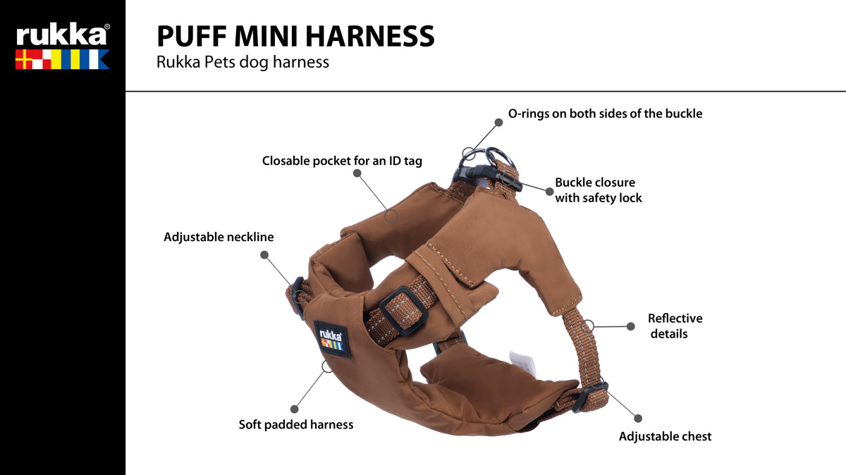 Rukka Pets Puff Mini Harness Cognac