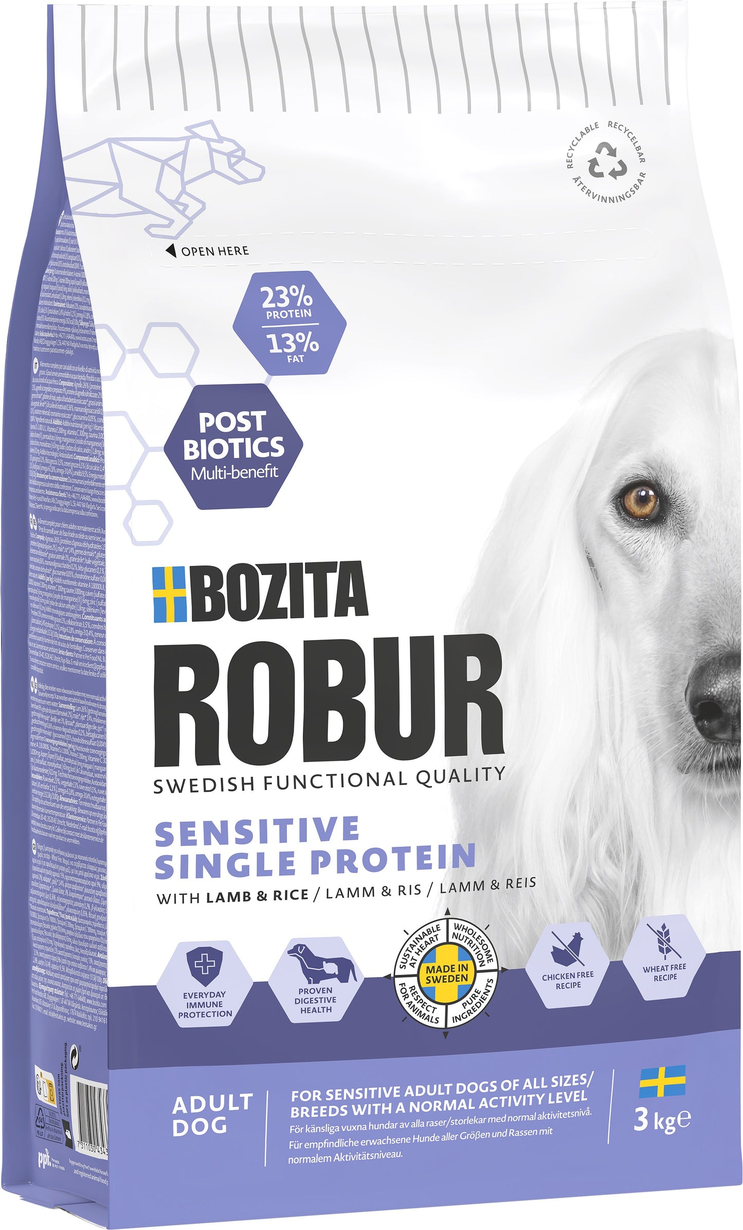 Bozita Robur Adult Sensitive Single Protein Lamb