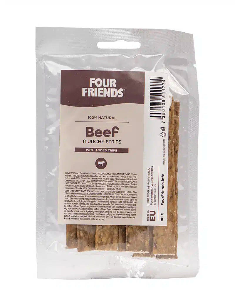 Four Friends Munchy Strips with Tripe 80g