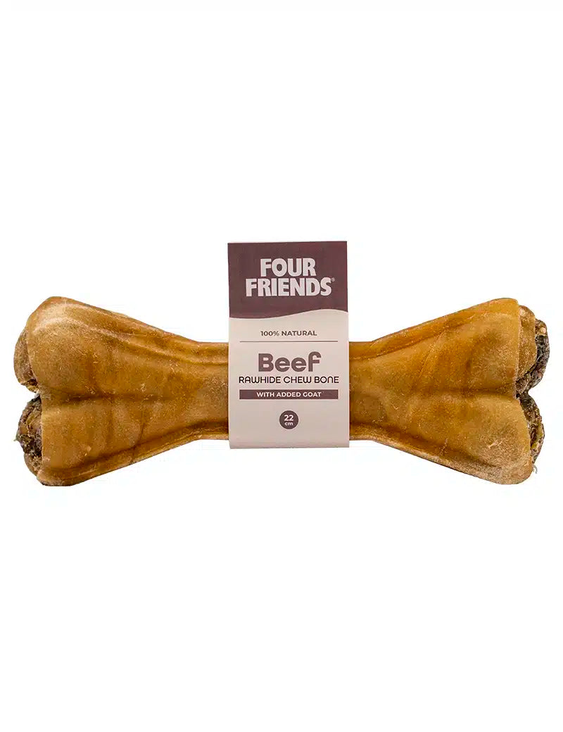 Four Friends Beef Rawhide Chew Bone with Goat
