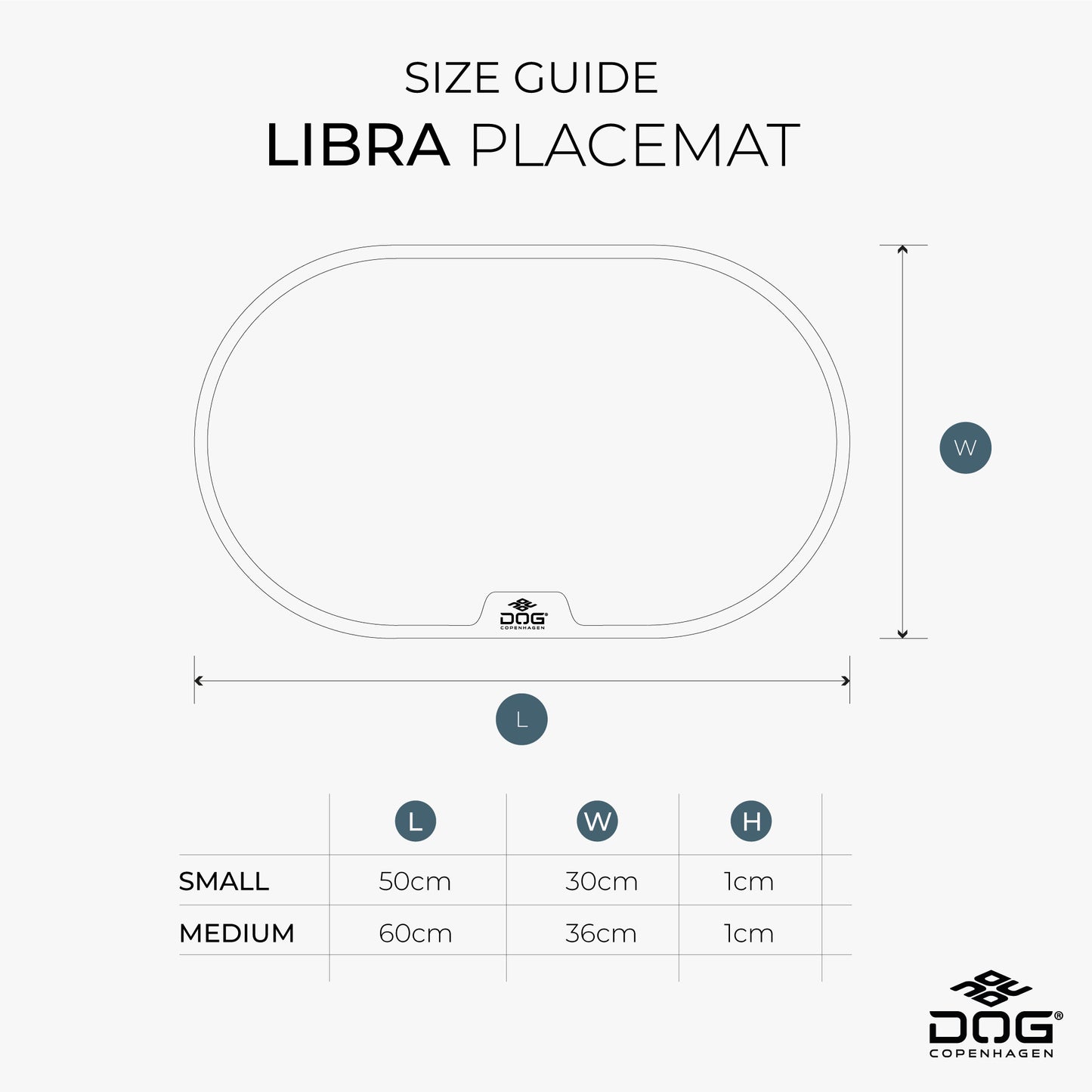 Dog Copenhagen Libra Placemat Coffee Cream