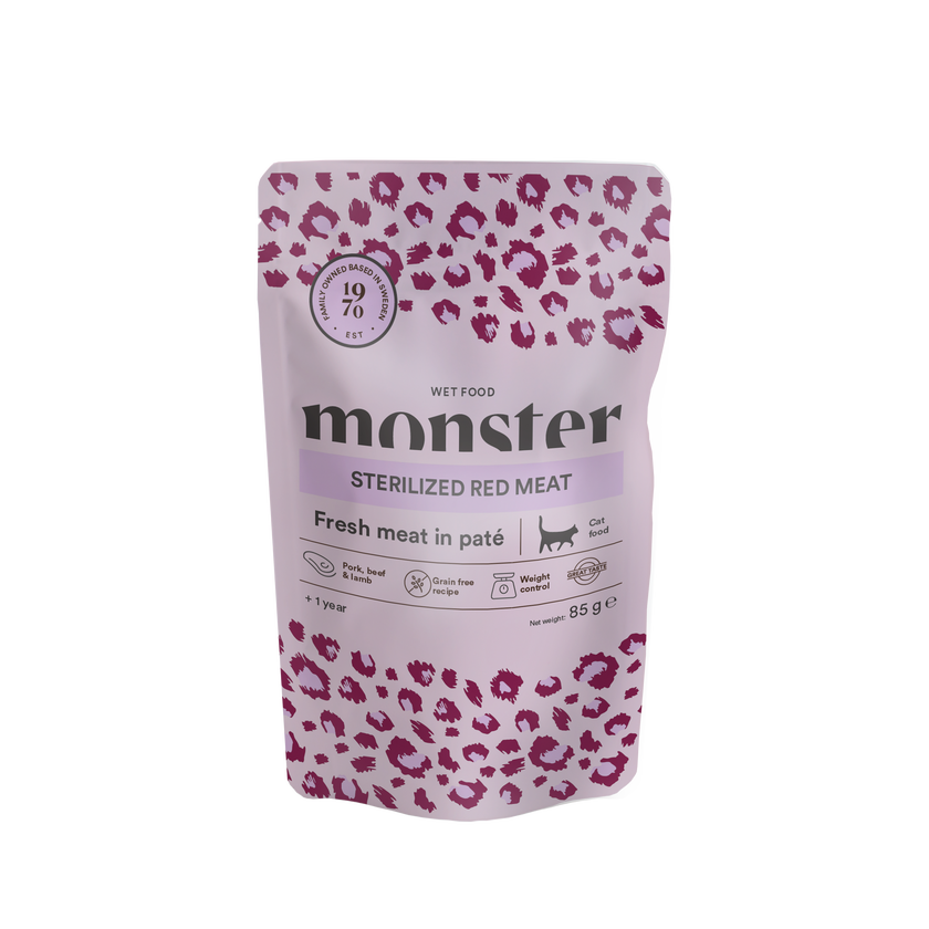 Monster Cat Pouches Sterilized Red Meat