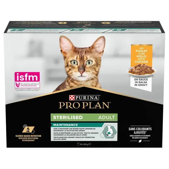 Purina Pro Plan Cat Adult Sterilised Chicken 10x85g