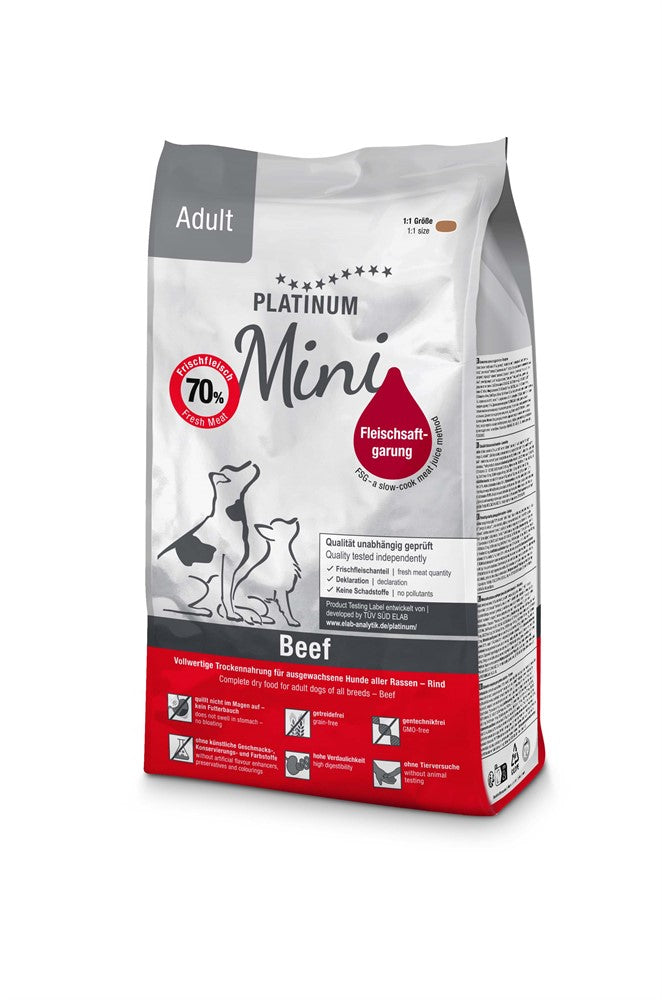 Platinum Mini Adult Beef+Potato 900 g