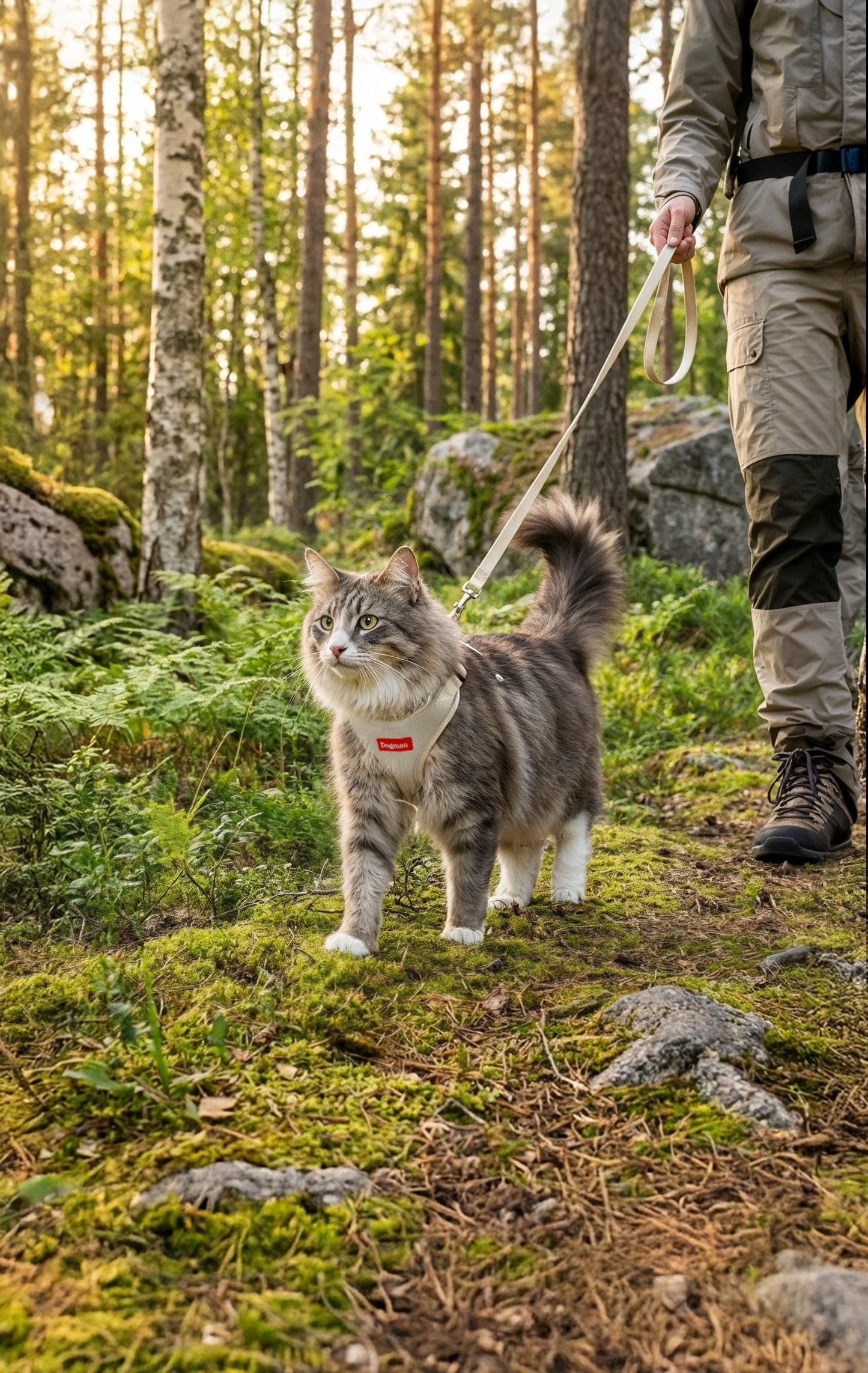 Dogman Air Mesh Sele för Katt Beige