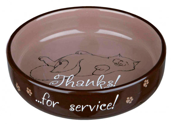 Trixie Keramikskål Katt ''Thanks for Service''