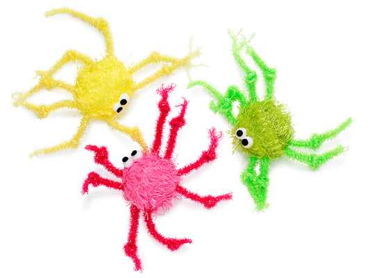 Dogman Kattleksak Glittrande Spindlar 3-pack