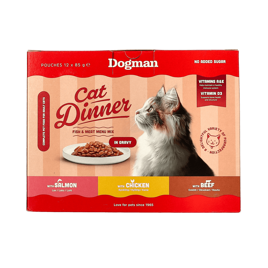 Dogman Cat Dinner in Gravy 12x85g