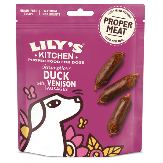 Lily's Kitchen Dog Snacks Duck & Venison Sausage