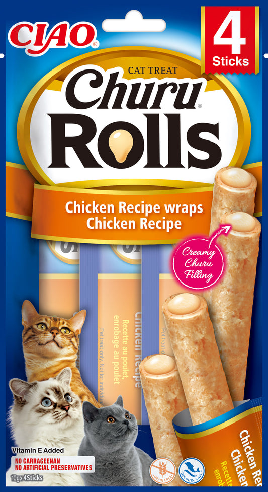 Churu Cat Rolls Chicken wraps 4x10g