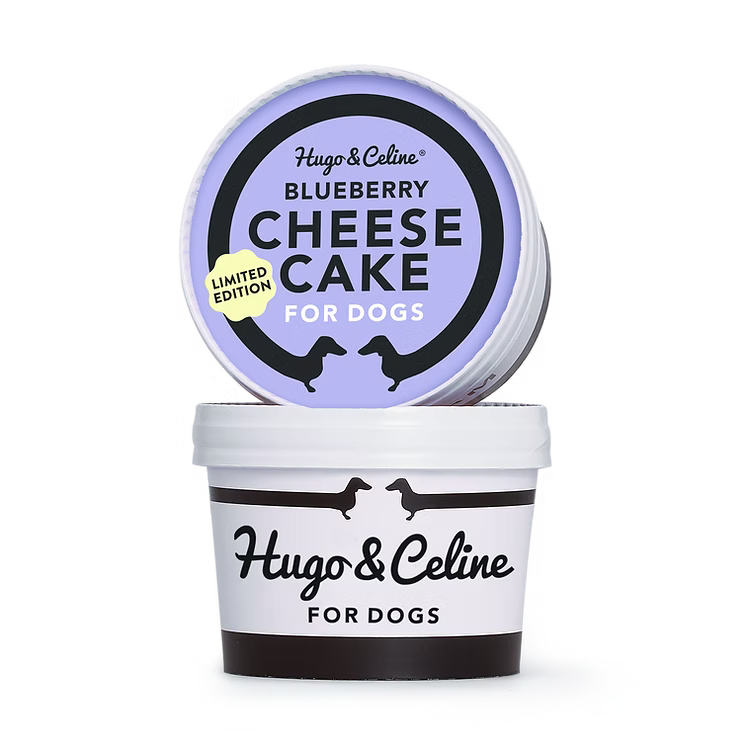 Hugo & Celine Hundglass Blueberry Cheesecake