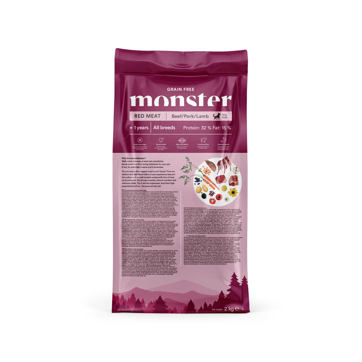 Monster Grain Free Adult Red Meat