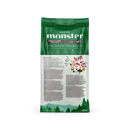 Monster Grain Free Adult Singles Lamb Small Bites