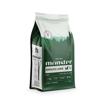 Monster Grain Free Adult Singles Lamb