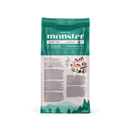 Monster Grain Free Puppy Lamb/Duck S/M