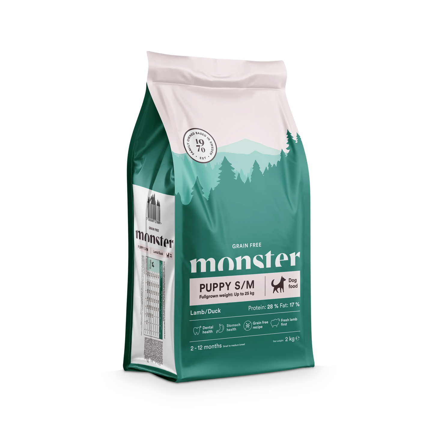 Monster Grain Free Puppy Lamb/Duck S/M