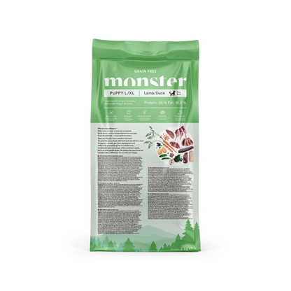 Monster Grain Free Puppy Lamb/Duck L/XL