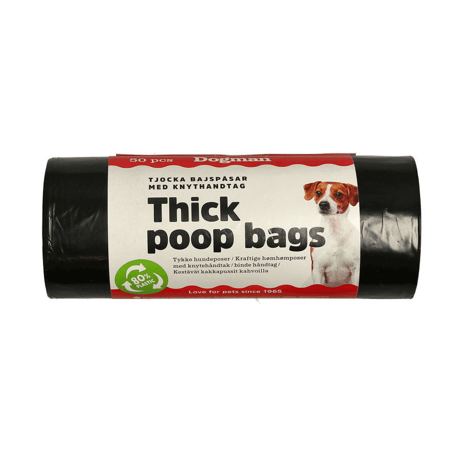 Dogman Bajspåsar med Handtag Svart