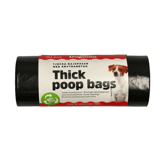 Dogman Bajspåsar med Handtag Svart