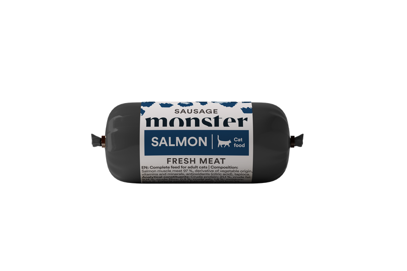 Monster Cat Sausage Salmon