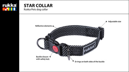 Rukka Pets Star Collar Black