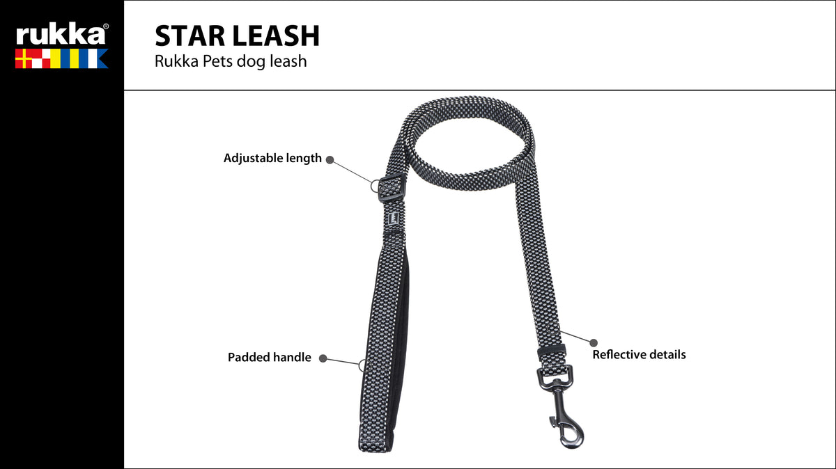 Rukka Pets Star Leash Black
