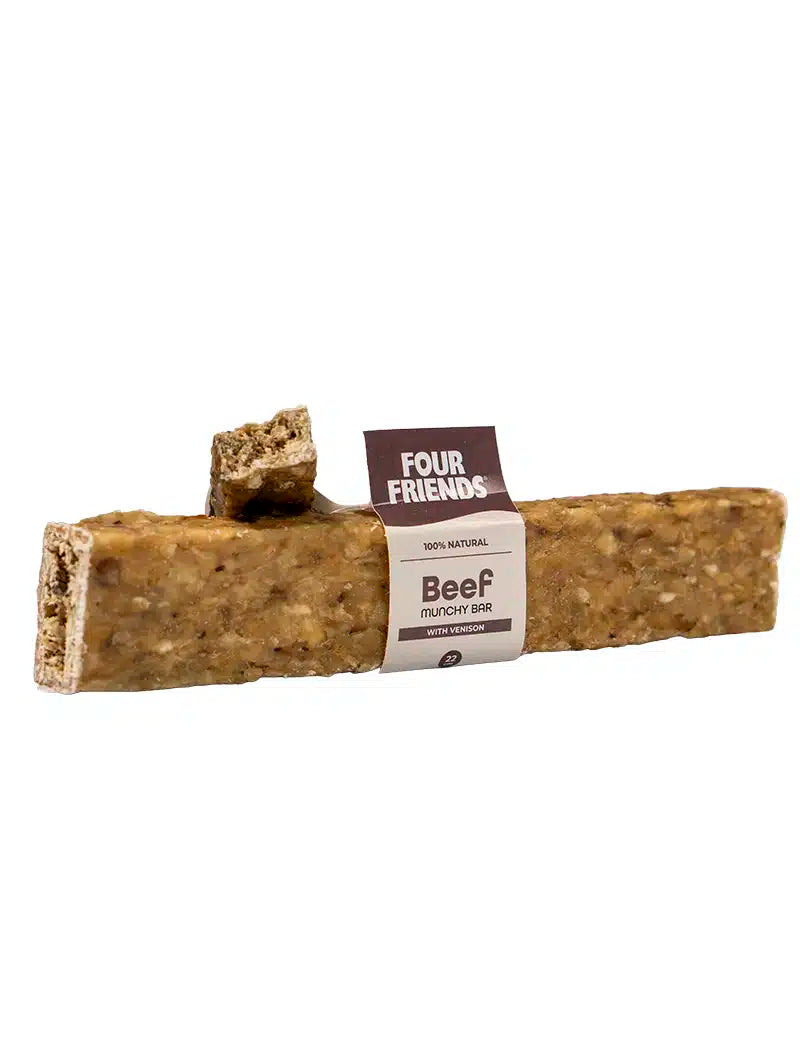 Four Friends Natural Chews Beef Munchy Bar with Venison