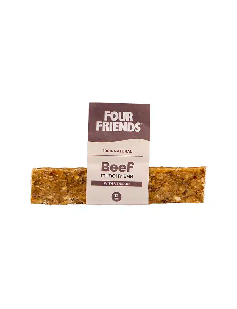 Four Friends Natural Chews Beef Munchy Bar with Venison
