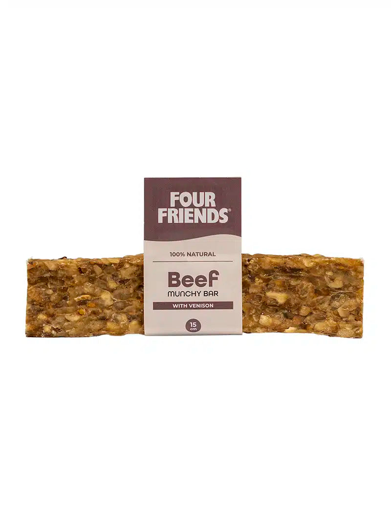 Four Friends Natural Chews Beef Munchy Bar with Venison