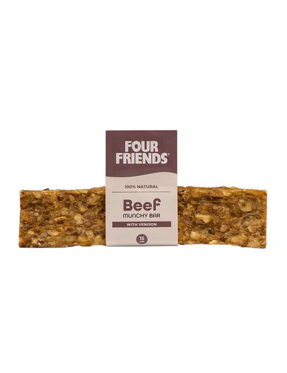 Four Friends Natural Chews Beef Munchy Bar with Venison