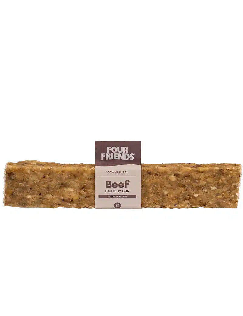 Four Friends Natural Chews Beef Munchy Bar with Venison