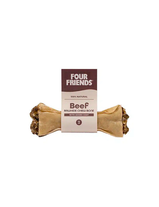 Four Friends Beef Rawhide Chew Bone with Goat
