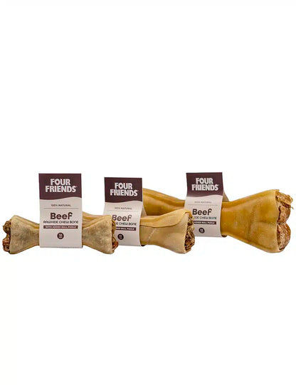Four Friends Beef Rawhide Chew Bone with Bull Pizzle