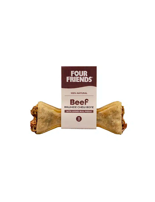 Four Friends Beef Rawhide Chew Bone with Bull Pizzle