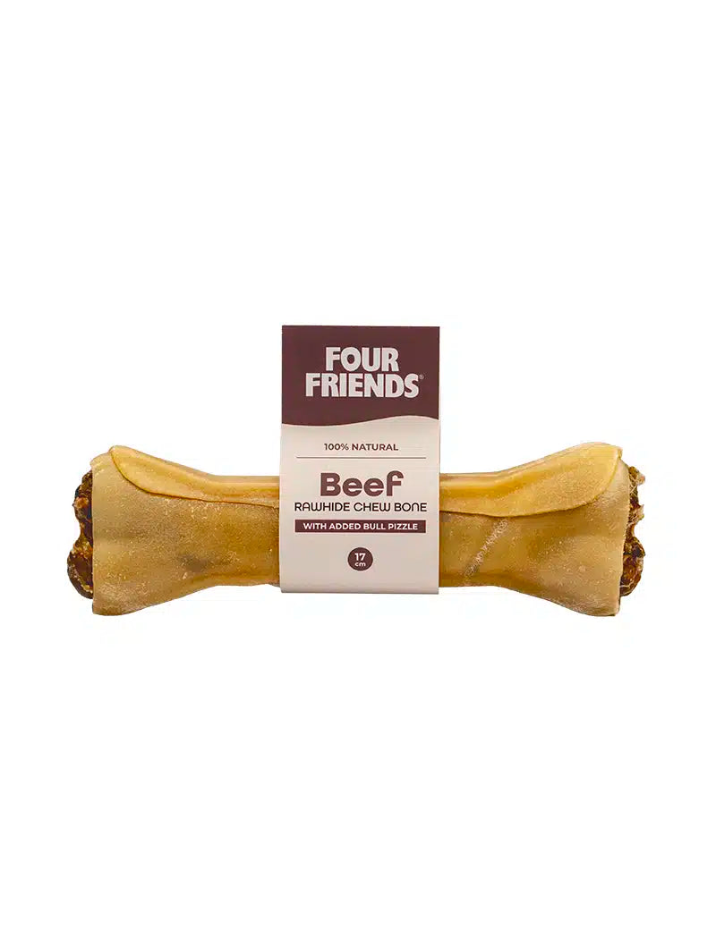 Four Friends Beef Rawhide Chew Bone with Bull Pizzle