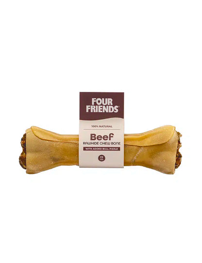 Four Friends Beef Rawhide Chew Bone with Bull Pizzle