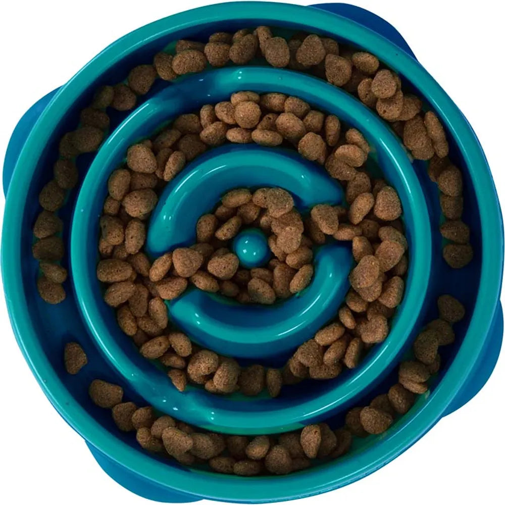 Outward Hound Fun Feeder Slo-bowl M Turkos