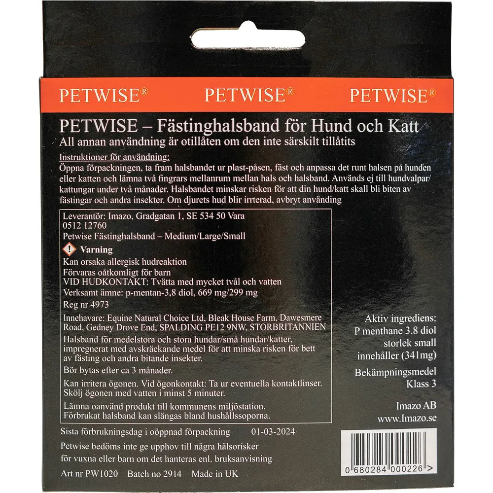 Petwise Fästinghalsband För Hund Small <40cm