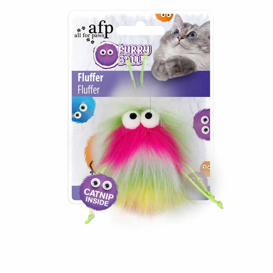 AFP Kattleksak Furry Ball-Fluffy Ball Rosa