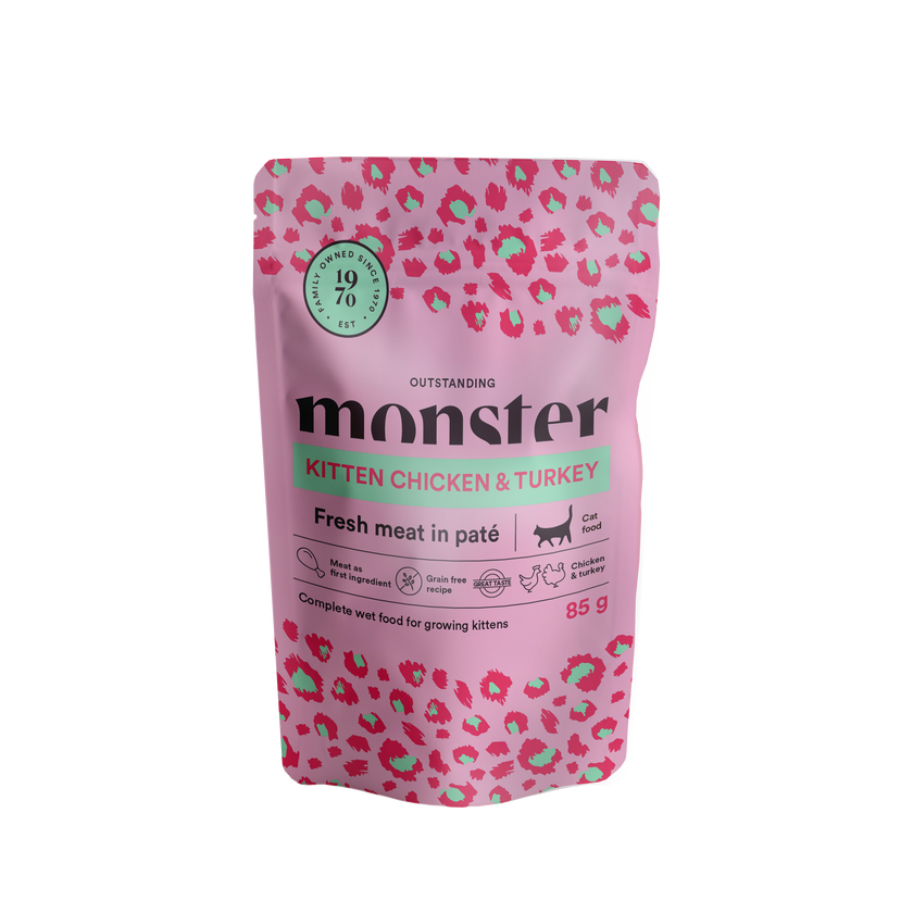 Monster Cat Pouches Kitten Chicken/Turkey