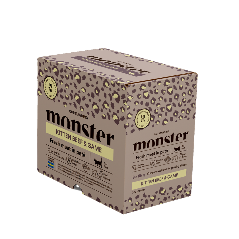 Monster Cat Pouches Kitten Beef & Game