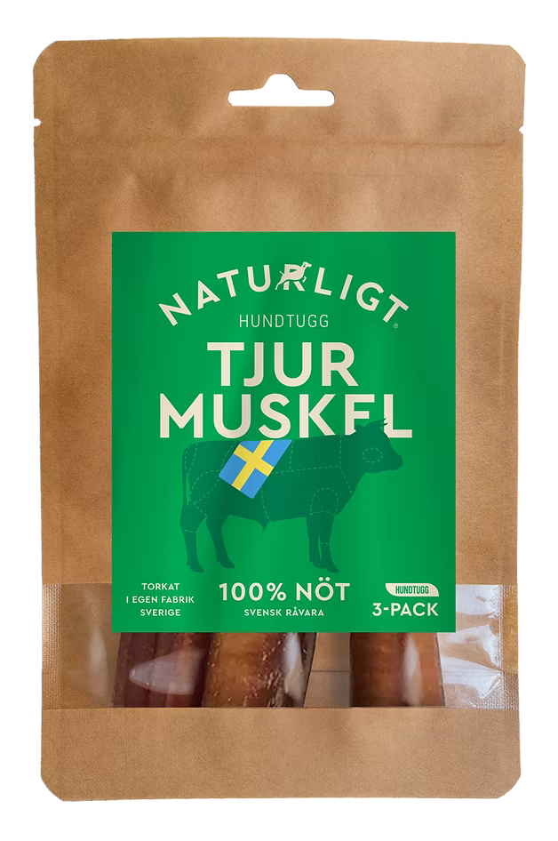 Naturligt Tjurmuskel 3-pack