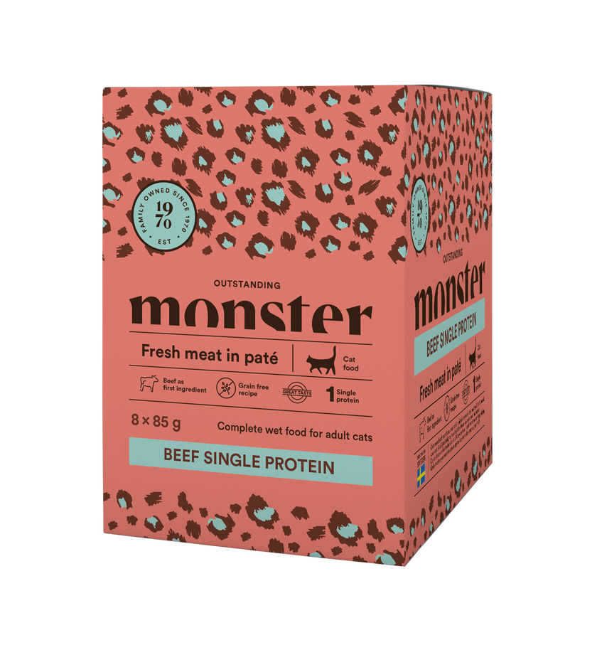 Monster Cat Pouches Adult Beef