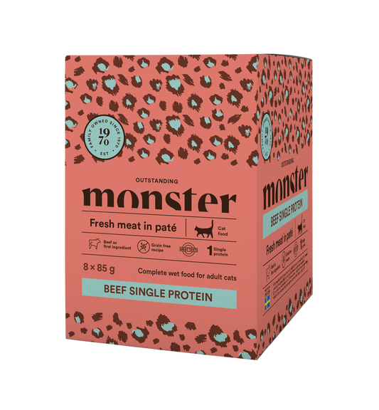 Monster Cat Pouches Adult Beef
