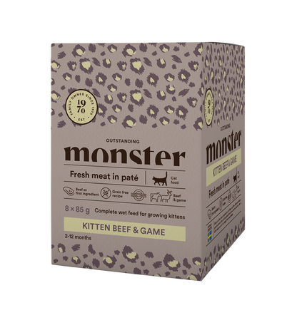 Monster Cat Pouches Kitten Beef & Game