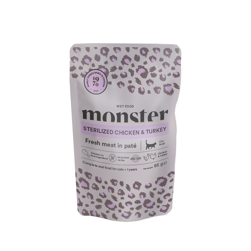 Monster Cat Pouches Sterilized Chicken/Turkey