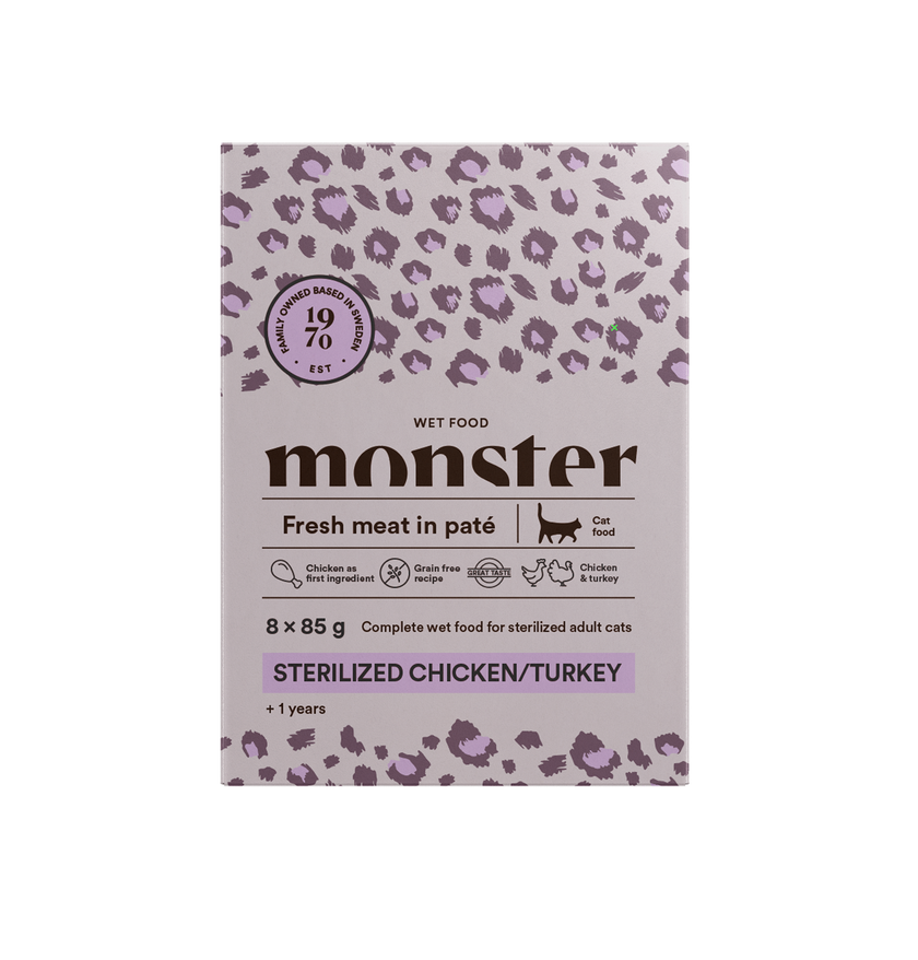 Monster Cat Pouches Sterilized Chicken/Turkey