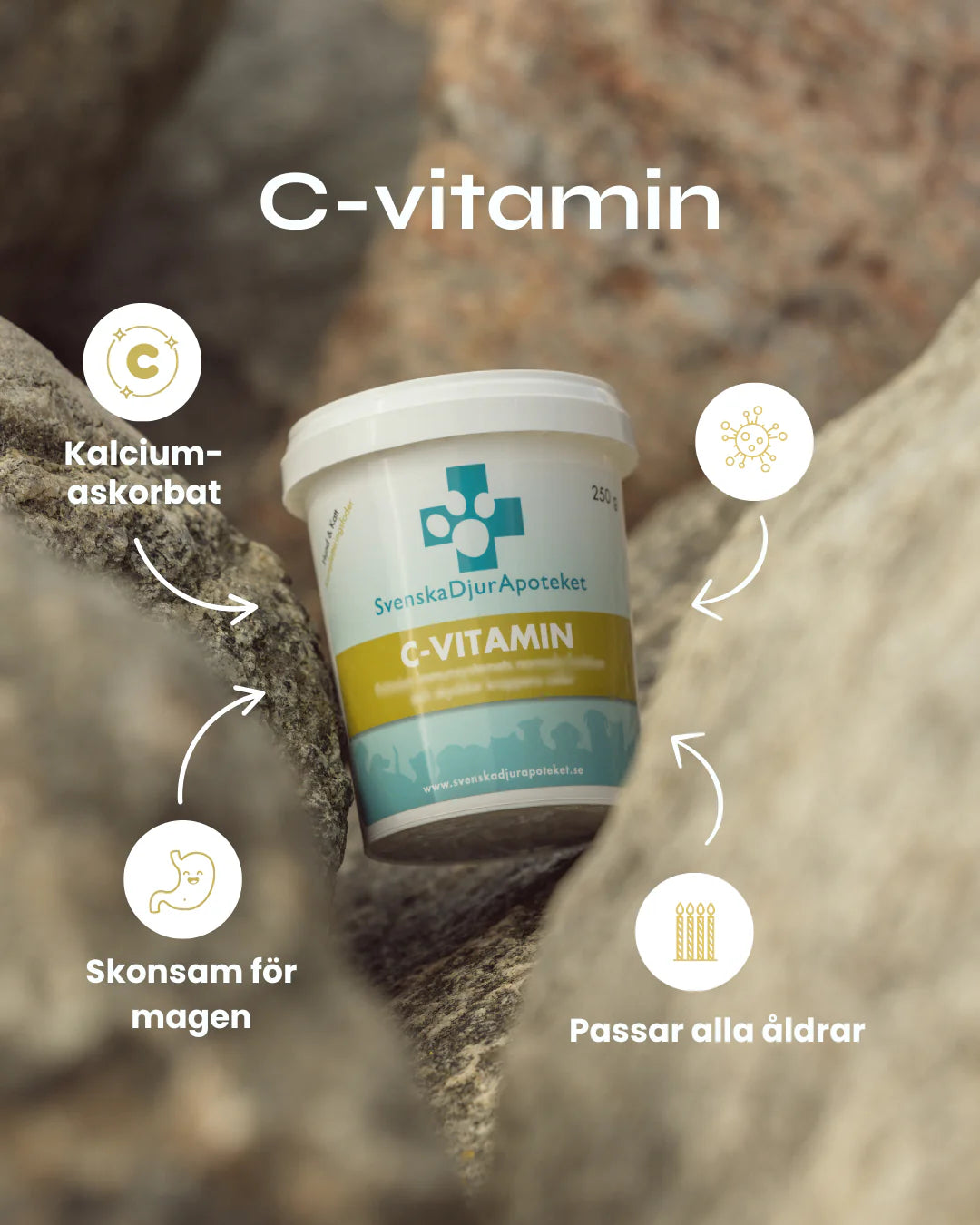 Svenska Djurapoteket C-Vitamin 250g