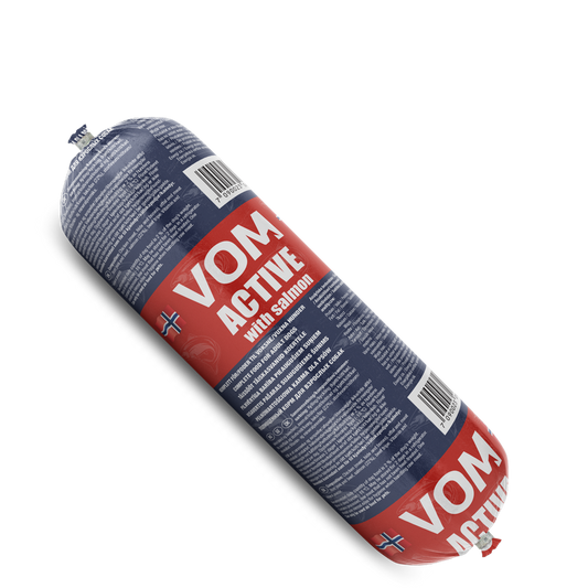 VOM og Hundemat Active Salmon Korv
